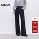 ONLY2025冬季新款高腰腰帶口袋約克線(xiàn)剪裁直筒寬松牛仔褲女|125432077 J37 1000洗水藍牛仔 M M標準褲長(cháng)