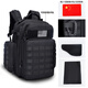 WPOLE軍迷戰術(shù)背包男士雙肩包戶(hù)外野戰登山訓練收納包大容量45升作訓包 45升加強型健身戰術(shù)包【黑色】 30*22*43cm