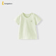 童泰（TONGTAI）寶寶短袖夏季純棉嬰兒衣服兒童上衣男女童T恤純色半袖綠色100cm