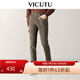 威可多（VICUTU）男士舒適牛仔褲秋冬彈力修身褲子休閑百搭長(cháng)褲 棕色 34