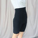 春秋加厚打底褲針織雙層加絨女生成人護肚圍配裙保暖高腰暖宮短褲 純黑 五分褲 均碼 80斤~145斤