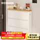 帥仕（shuaishi）鋼制鞋柜窄鞋架門(mén)口入戶(hù)柜超薄翻斗鞋子收納柜一體靠墻玄關(guān)儲物柜 【升級第三代0.6mm】3層100長(cháng)