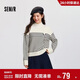 森馬（Semir）森柔|地理系列毛衣女冬季半高領(lǐng)刺繡條紋衫101724107022