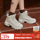 斯凱奇（Skechers）新年禮物女鞋戶(hù)外休閑增高厚底透氣高幫鞋松糕保暖舒適177236 乳白色/OFWT 38