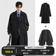 伯爵卓爾高級感通勤英倫風(fēng)衣羽絨服男士中長(cháng)款大衣外套男2025秋冬季新款 月夜黑 【可拆卸-長(cháng)袖羽絨內膽】 2XL (185)