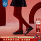 年衣童裝女童襪子連體襪2025冬新款兒童百搭打底加絨保暖襪子 年衣紅 1雙 5-9歲 (XL) 6-8歲，褲長(cháng)66cm