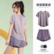 百思絨專(zhuān)業(yè)羽毛球服女短袖夏季馬拉松跑步運動(dòng)套裝超輕速干衣健身瑜伽服