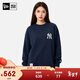 NEW ERA衛衣女MLB衛衣秋冬款紐亦華男女NY休閑加絨保暖衛衣13338651-L
