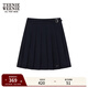 Teenie Weenie小熊女裝簡(jiǎn)約夏季A字半身裙百褶裙短裙學(xué)院風(fēng)休閑時(shí)髦 藏青色 XS (155)