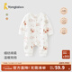 童泰嬰兒連體衣春秋季純棉初生寶寶長(cháng)袖哈衣兒童家居服內衣爬服 棕色小鹿（對開(kāi)款 精梳棉） 90cm (建議18-24月身高80-92cm)