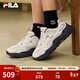 斐樂(lè )（FILA）官方女鞋山丘鞋老爹鞋鞋子休閑鞋復古運動(dòng)鞋厚底鞋 椰漿白/微風(fēng)紫-CZ 36