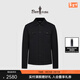 比音勒芬【不易變形】春秋季男士外套時(shí)尚復古保暖防風(fēng)毛織夾克輕商務(wù)百搭 07黑 L /105