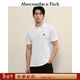 Abercrombie & Fitch【經(jīng)典POLO】小麋鹿圖案男裝25夏季美式通勤短袖T恤 白色 L (180/108A)