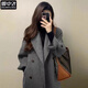 雪中飛（SNOWFLYING）灰色高端雙面羊絨女裝2025秋冬新款羽絨服襯羊毛外套 灰色 加棉版 XS