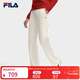 FILA 楊冪同款斐樂(lè )官方女裝針織長(cháng)褲2025冬季新款時(shí)尚簡(jiǎn)約休閑YODAR褲 霧蓮白-IV M 165/66A/M