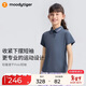 moodytiger女童polo衫防曬速干夏季兒童短袖T恤吸汗高彈修身簡(jiǎn)約戶(hù)外運動(dòng)衣
