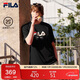 FILA 斐樂(lè )官方男女同款針織T恤2025年夏季純棉寬松休閑情侶短袖t恤