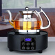 borunHOME  耐熱玻璃茶壺電陶爐電磁爐專(zhuān)用黑茶普洱煮茶壺燒水壺泡茶壺套餐 1000ML壺+黑色觸控爐