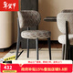 御梵森意式實(shí)木奶油風(fēng)餐椅極簡(jiǎn)家用黑白椅子網(wǎng)紅輕奢簡(jiǎn)約現代椅靠背餐廳 酷尼彩3+黑色腿