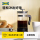 宜家（IKEA）UPPHETTA烏普塔咖啡壺茶壺玻璃咖啡手沖壺現代家用 黑色1L