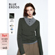 BLUE ERDOS針織衫女早秋輕薄舒適親膚修身顯瘦多色打底衫套衫 軍綠色 V領(lǐng) XL (175)