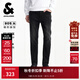 杰克·瓊斯（JACK&JONES）男裝牛仔褲百搭簡(jiǎn)約純色貓須水系休閑錐形高彈褲子長(cháng)褲225332044 A16深灰牛仔 常規 32 175 W32/L32