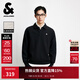 杰克·瓊斯（JACK&JONES）26年秋冬季新款男裝寬松肌理感翻領(lǐng)上衣運動(dòng)休閑衛衣男長(cháng)袖打底衫 E40黑色-POLO領(lǐng) 預售2月4日左右發(fā)貨 M 175