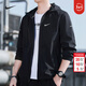 耐克（NIKE）外套男士春季 2026新款運動(dòng)服裝梭織皮膚防風(fēng)衣長(cháng)袖百搭休閑夾克 熱售薄款/建議拍大一碼/曬圖退10 XL 【180】 體重150~170斤左右