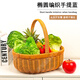 興泰旺新款手工仿藤編織手提菜籃子水果籃購物籃雞蛋收納采摘野餐編織筐 結實(shí)耐用 不發(fā)霉 22*15*10cm G3105-004