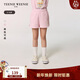 Teenie Weenie Kids小熊童裝25年春夏新款女童休閑風(fēng)純棉針織短褲 粉色 130cm