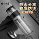 花間道茶水分離杯玻璃杯雙層茶杯男士泡茶專(zhuān)用水杯高硼硅隨行杯新年禮物 博雅黑380ml(不銹鋼濾網(wǎng))