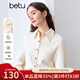 百圖betu女裝冬季新款襯衫百搭氣質(zhì)襯衣通勤襯衫女2410T58 杏色 M