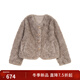 BSIEEBSiEE本澀2025冬新款高級感短款百搭氣質(zhì)圓領(lǐng)小外套時(shí)尚女 灰色 S