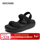 斯凱奇（Skechers）涼鞋女士秋季厚底舒適休閑涼拖鞋軟底踩屎感外穿沙灘鞋114806