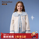 PawinPaw卡通小熊童裝25年秋冬新款女童小香風(fēng)毛絨外套保暖夾克 Blue藍色/50 150