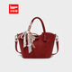 IEF/愛(ài)依服2026新款時(shí)尚復古風(fēng)通勤百搭蝴蝶結珍珠裝飾手提托特包 紅 均碼