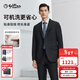 金利來(lái)【可機洗羊毛】自由西一代西裝男通勤顯瘦正裝商務(wù)休閑外套西服 EZTG30936012-黑色-99 48 A 推薦110-135斤