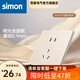 西蒙（SIMON）開(kāi)關(guān)插座 i6air系列可可蛋奶色 家用86型墻壁電源 ins風(fēng)奶油風(fēng) 五孔插座