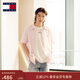 TOMMY JEANS【棉麻混紡】春夏男裝休閑海邊度假風(fēng)細條紋短袖襯衫外套