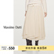 Massimo Dutti折扣升級2025年女裝 法式優(yōu)雅高級感荷葉邊垂墜感半身裙 05210504 米白色 S (36) (165/66A)