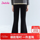 笛莎（DEESHA）女童微喇褲2025冬季款香風(fēng)花邊厚絨喇叭褲保暖休閑長(cháng)褲兒童童裝