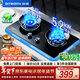 創(chuàng  )維（Skyworth）燃氣灶煤氣灶雙灶家用5.2kW九孔聚能猛火鴛鴦灶具臺式/嵌入式鋼化玻璃灶臺Z209B天