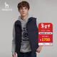 哈吉斯（HAZZYS）男裝冬季馬甲背心簡(jiǎn)約外套無(wú)袖羽絨服男ASFZU0ADX04 藏青色NV L (175/96A 48)