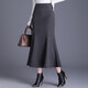 小香風(fēng)魚(yú)尾裙半身裙女款新款顯瘦氣質(zhì)長(cháng)裙亮片裙子修身顯瘦包臀裙 灰色 M （建議85-100斤）