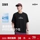 森馬（Semir）涼感T|瘋狂動(dòng)物城短袖T恤男夏寬松情侶字母卡通印花 黑色90001 XL