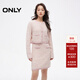 ONLY秋季時(shí)尚裝飾口袋針織短款套裝連衣裙女|124446001 G34 粉色粗花呢 M (165) 84A