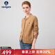 Navigare意大利小帆船女士毛衣秋冬季新款純綿羊毛長(cháng)袖開(kāi)衫通勤針織外套 古巴砂 XL