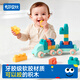 卡爾貝比積木3-6可啃咬兒童玩具大顆粒軟膠90塊疊疊樂(lè )男女孩生日禮物