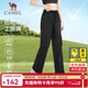 駱駝工裝褲女2025春夏休閑褲戶(hù)外登山運動(dòng)褲防曬顯瘦冰涼沖鋒長(cháng)褲 Y25BAVZ006，幻影黑，女 S