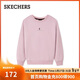 斯凱奇（Skechers）新年禮物女士冬季加絨套頭衛衣新品寬松顯瘦長(cháng)袖T恤衫L425W011
